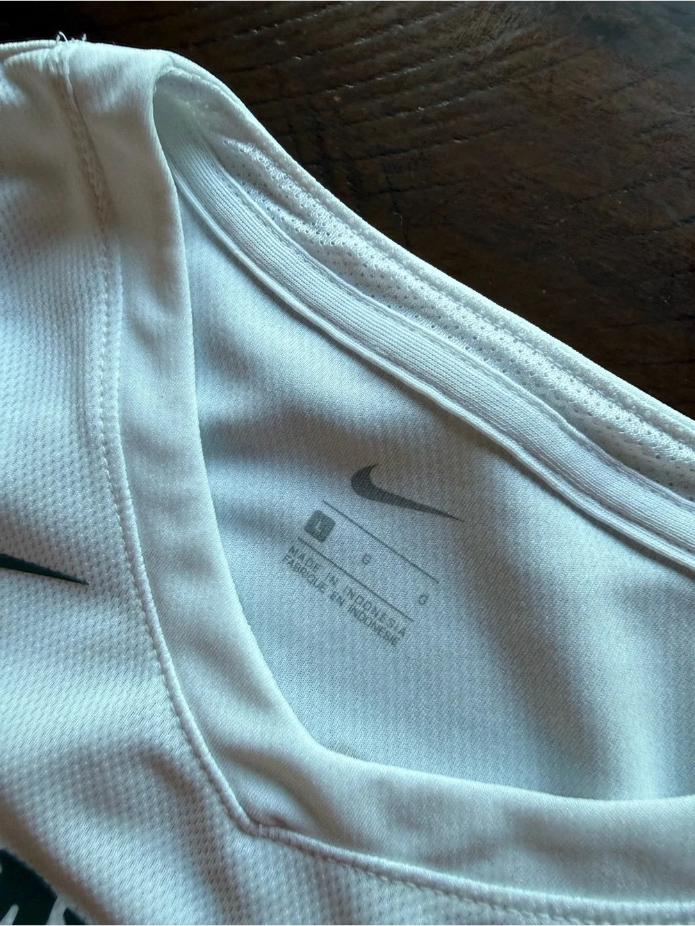 Nike White Basketball Jersey with Black Label